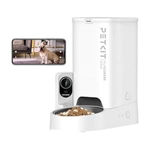 PETKIT Automatic Cat Feeder with Camera, 1080P HD Video with Night Vision, 2.4G WiFi Pet Feeder with Phone App Control, 2-Way Audio for Cats and Small Dogs, Portion Control Up to 10 Meals Per Day