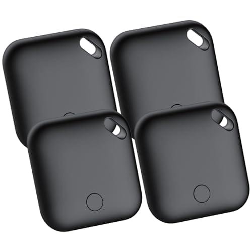 Air Tracker, Bluetooth Tracker Tag-4 Pack, Compatible with Apple Find My (iOS Only), Key, Luggage, Suitcase and Pet Item Finder, 90dB Beeping, IP67 Waterproof, Replaceable Battery, Worldwide Tracking.