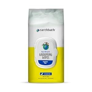 earthbath Dog Grooming Wipes – Dog Wipes for Paws and Butt, Pet Wipes for Dogs & Cats, Helps Itchy & Dry Skin -Fragrance Free, 100 Count (1 Pack)