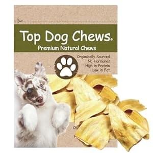 Top Dog Chews – Cow Ears Dog Treats, 6″ – 7″, 10 Pack, America’s Made, All Natural, Rich in Protein and Flavor, Healthy & Delicious Treats for Dogs, Breeds