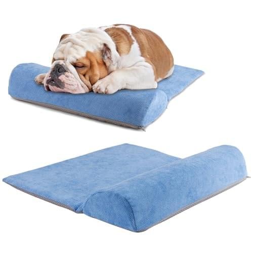 Dog Pillow for Dogs & Cats - Dog Calming Pillow with High-Density Foam, All-in-One Travel Bed Pillow, Cozy Dog Bolster Neck Pillow for Anxiety Relief | Machine Washable Cover