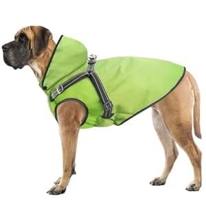 Mosucoirl Dog Raincoat Waterproof Dog Hoodie Reflective Dog Raincoat Hooded Adjustable Rain Jacket for Small Medium Large Dogs Puppies (Green, S)