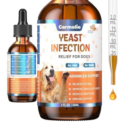Natural Yeast Relief for Dogs, Supports Healthy Itch Relief, Dog Ear Discomfort Care, Itch Relief for Dog, Allergy Supports, Inflammation Relief for Dogs, 60ml