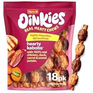 Hartz Oinkies Hearty Kabob with Real Chicken, 18 Count