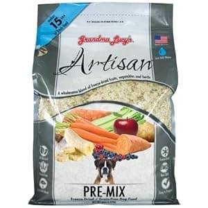 Grandma Lucy’s Artisan Pre-Mix Dog Food, Grain Free and Freeze-Dried – 3Lb Bag