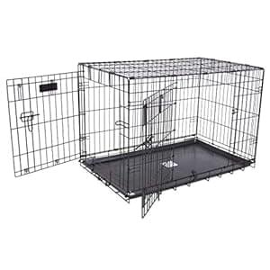 Precision Pet Products Two Door Provalue Wire Dog Crate, 36 Inch, For Pets 50-70 lbs, With 5-Point Locking System